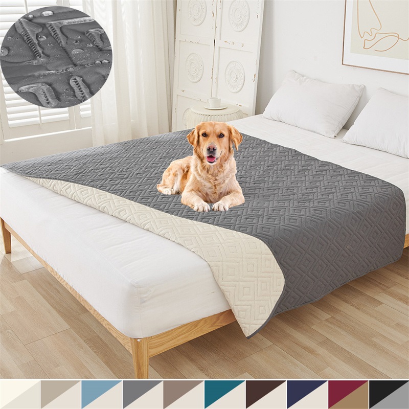 Waterproof Mattress Protector Breathable - 防水ベッドカバーペット犬猫子供尿パッドベッドシートカバーキルティングマットレスパッド洗えるマットレスプロテクターカバー固体