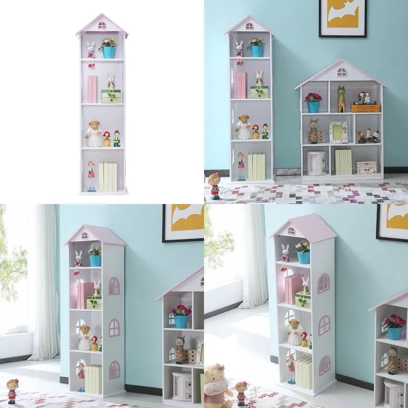 Storage & Organization - クリエイティブな城型フロアブックシェルフ 子供用絵本収納ラック 小型子供用本棚 ホームデコレーション