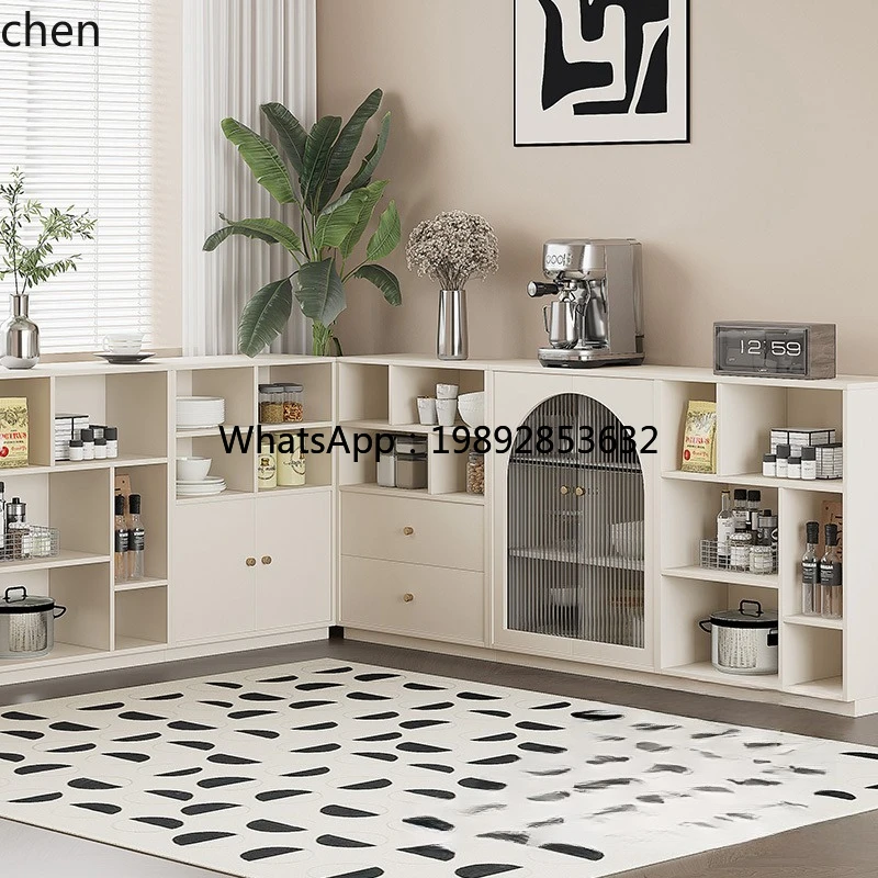 Storage & Organization - i7 クリームウィンドコンビネーションミールサイドロッカーキッチン収納ティーコーヒーサイドキャビネット