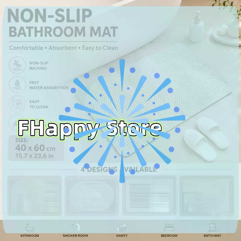 [MA]ベージュのストライプ柄珪藻土バスマット速乾吸水性滑り - Quick Dry Diatomite Bath Mat のレビューと価格
