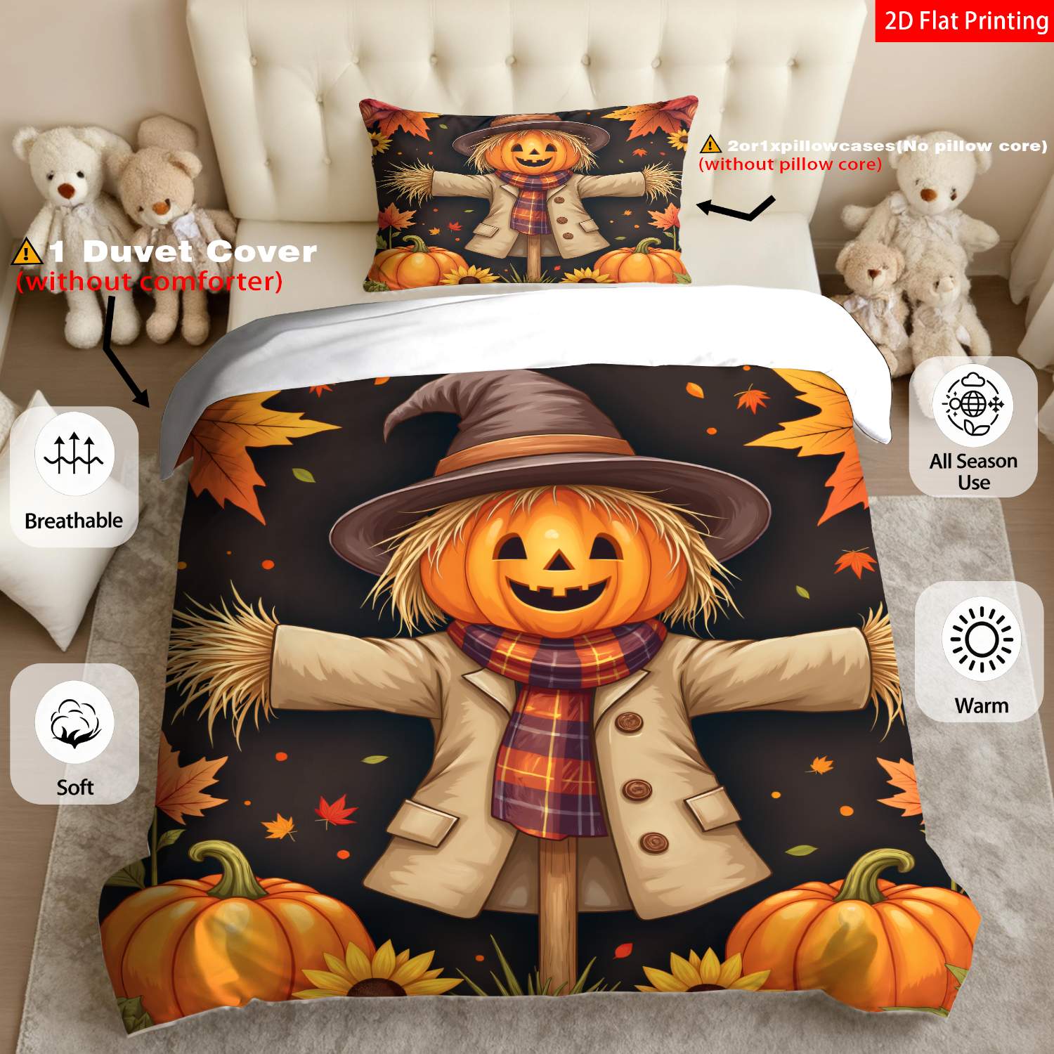 布団カバーセット（枕カバー付き）、3ピース寝具セット（布団カ - Duvet Cover Sets With Zipper のレビューと価格