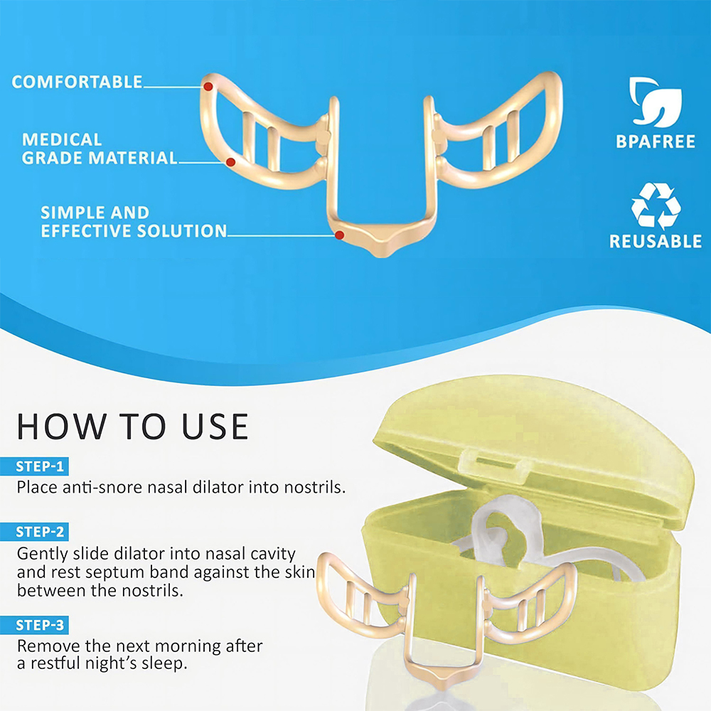 新しいいびき防止鼻腔拡張器、いびき軽減、空気の流れを促進、い - Anti Snore Contour Pillow のレビューと価格