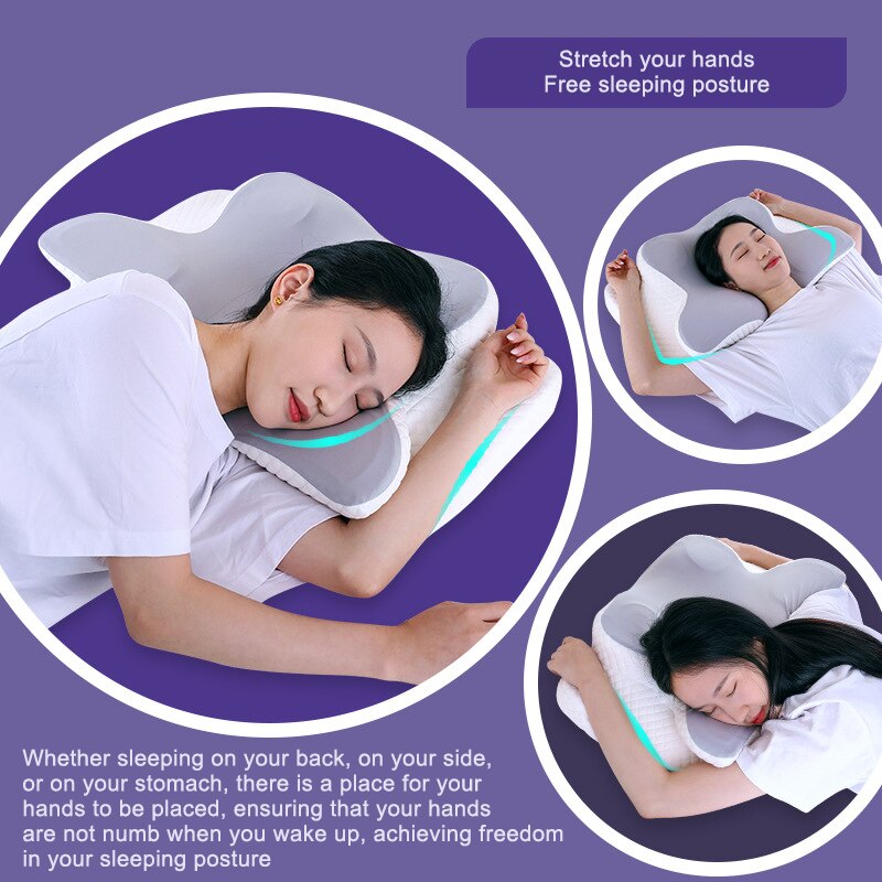 低反発枕 蝶形 リラックス 頸椎サポート スローリバウンド  - Memory Foam Orthopedic Pillow Neck Pain のレビューと価格