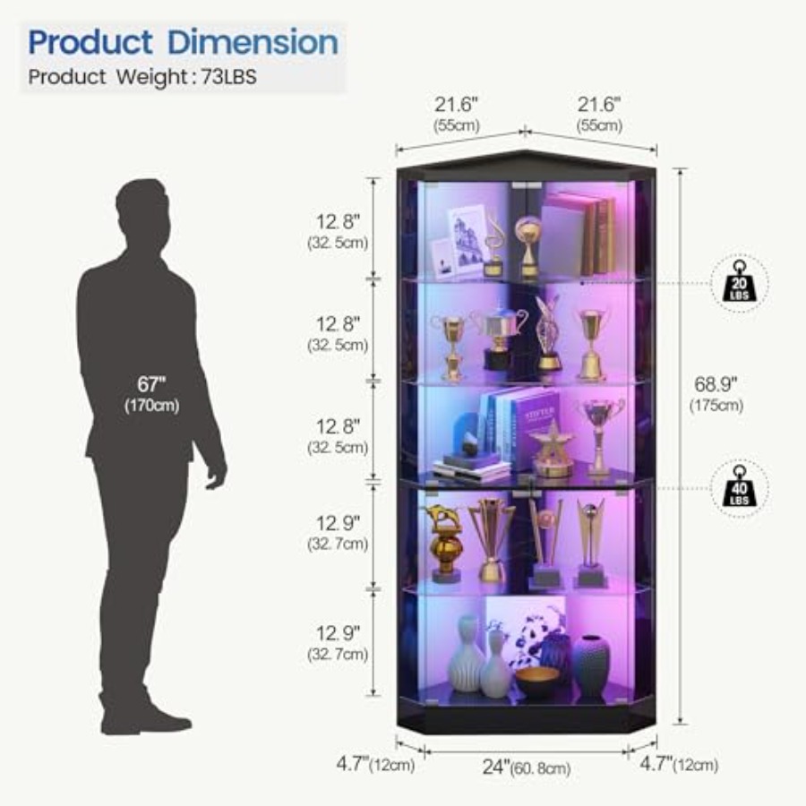 小売店向けRGBライトと人感センサー付きコーナーディスプレイ - Lighting のレビューと価格