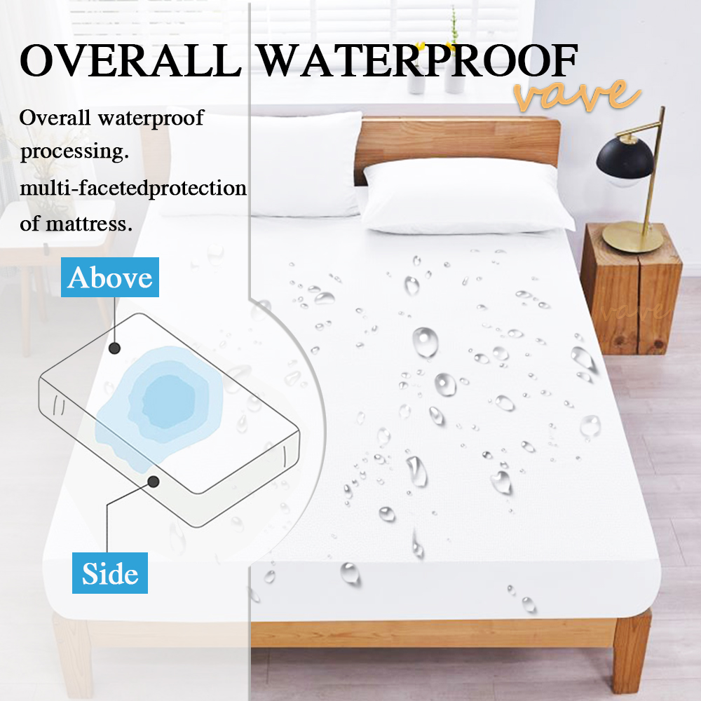 フィットベッド100% 防水,伸縮性バンド付き滑り止めマット - Waterproof Mattress Protector Breathable のレビューと価格