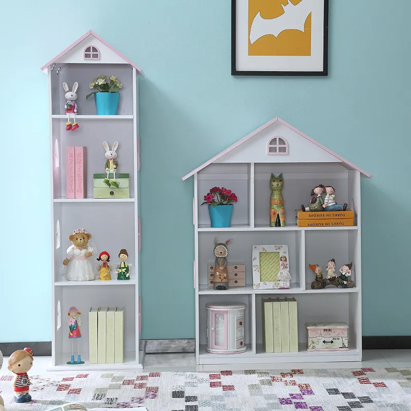 クリエイティブな城型フロアブックシェルフ 子供用絵本収納ラッ - Storage & Organization のレビューと価格