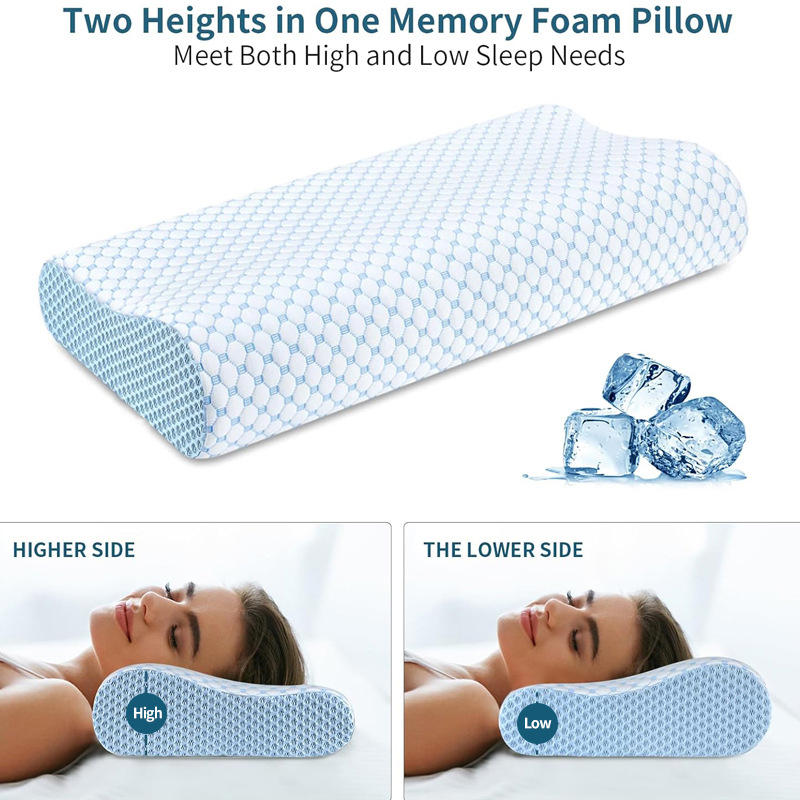 低反発枕 60*40*12CM 整形外科用メモリーフォーム  - Anti Snore Contour Pillow のレビューと価格