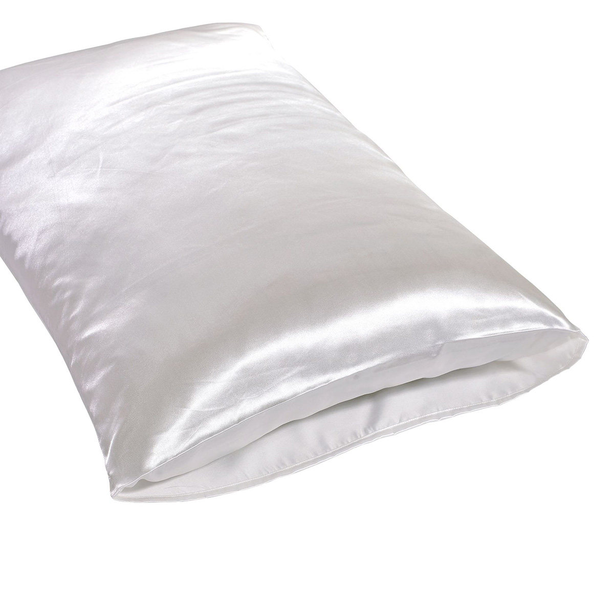 1組のシルクのような滑らかな肌触りの枕カバー。サテン素材で、 - Satin Silk Pillowcase Hair Skin のレビューと価格