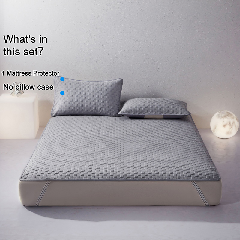 防水マットレスパッドカバー、4つのコーナーにゴムストラップ付 - Waterproof Mattress Protector Breathable のレビューと価格