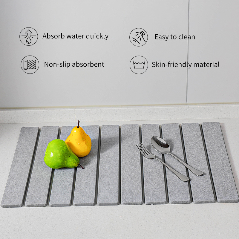 折りたたみ式長方形珪藻土バスマット 超吸水速乾滑り止め浴室足 - Quick Dry Diatomite Bath Mat のレビューと価格