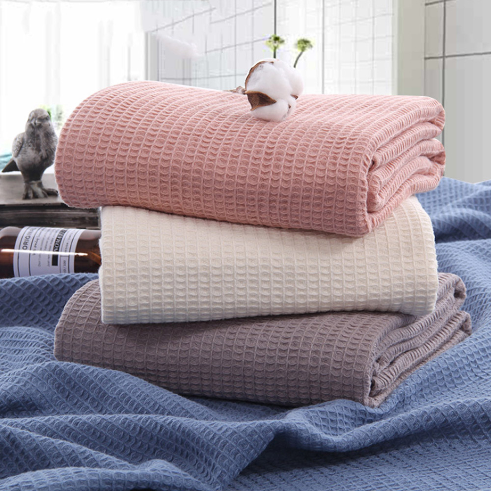 シフォンの夏のベッドカバー,グレー,ピンクのチェック柄,柔ら - Muslin Cotton Bedspread のレビューと価格