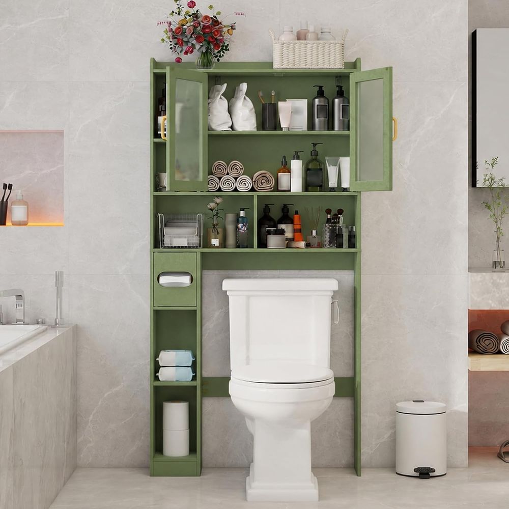 省スペースのアクリル製トイレ上収納キャビネット、家庭用、バス - Storage & Organization のレビューと価格