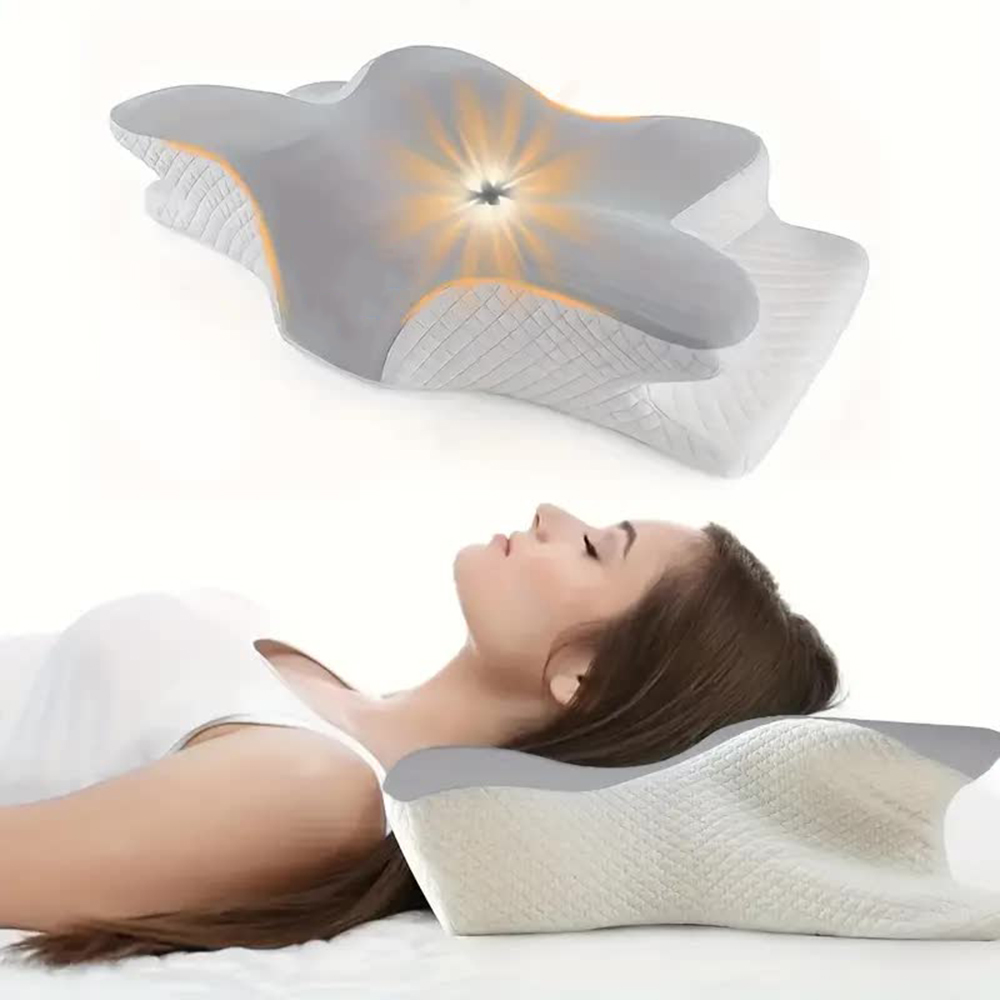 低反発枕蝶形リラックス頚椎低反発ネックピロー鎮痛睡眠整形外科 - Anti Snore Contour Pillow のレビューと価格