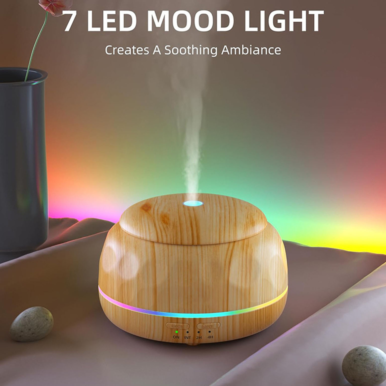 エッセンシャルオイルディフューザー空気加湿器ルーム用アロママ - Lighting のレビューと価格
